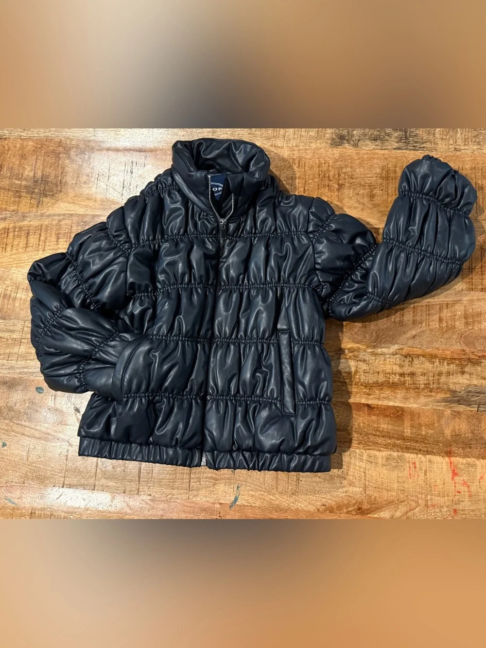 Scoop Kids Black Puffer Full Zip Jacket Size Large 10/12